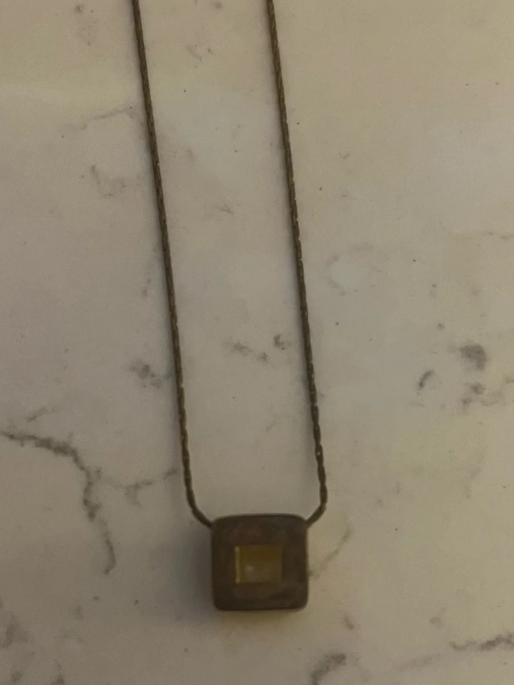 Madewell Gold Tone Chain Necklace With Mother Of Pearl Pendant - Picture 6 of 9